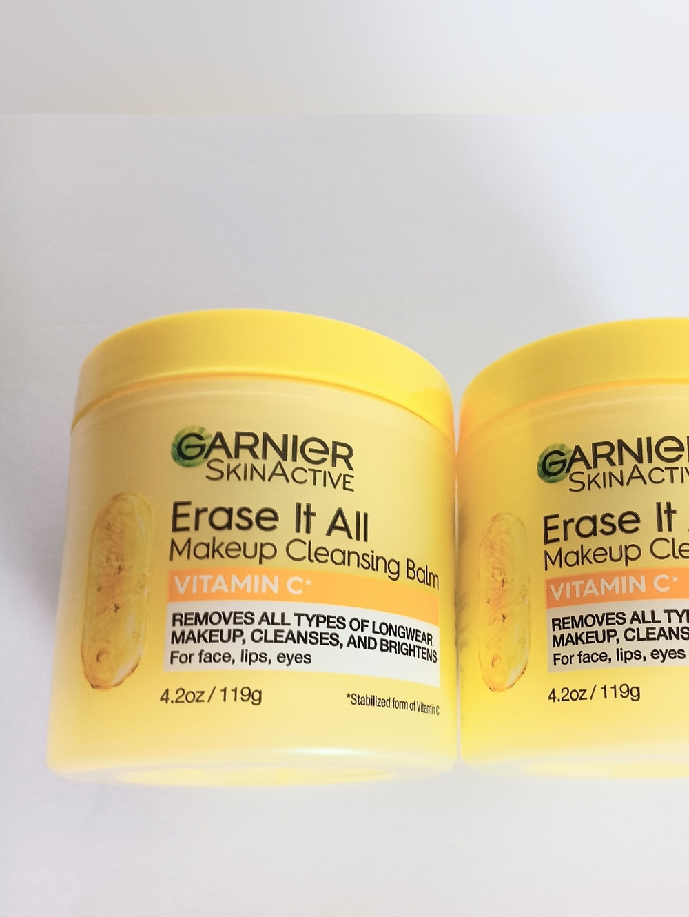 Bundle Of 2 Garnier Erase It All Vitamin C Makeup Cleansing Balm - Yellow